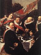 HALS, Frans Banquet of the Officers of the St George Civic Guard (detail) oil painting reproduction
